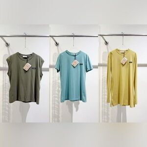 Authentic Miu Miu Designer Shorts Collection - Sage, Aqua & Chartreuse